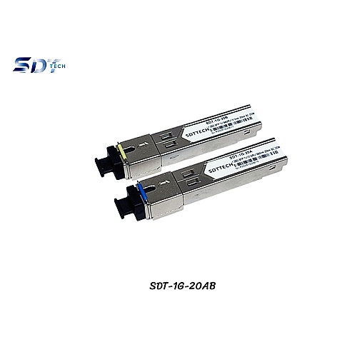 1.25G BIDI SFP SC 20KM 1310/1550 รุ่น SDT-1G-20AB