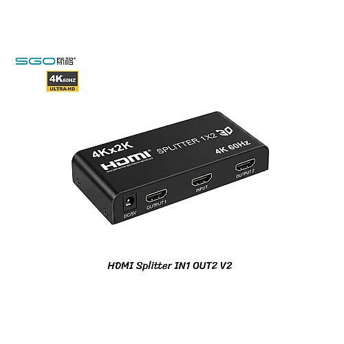 SGO HDMI Splitter 4K@60Hz 1X2 เวอร์ชั่น 2.0