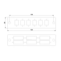 SNAP-IN Aluminum Plate 3SC Violet OM4 Duplex