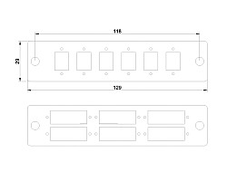 SNAP-IN Aluminum Plate 3SC Violet OM4 Duplex