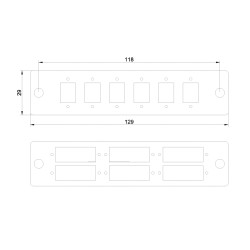 SNAP-IN Blank Plate สำหรับปิดช่องวาง ODF Rack