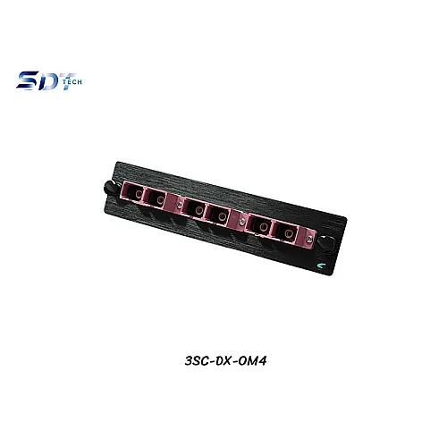 SNAP-IN Aluminum Plate 3SC Violet OM4 Duplex