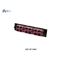 SNAP-IN Aluminum Plate 6SC Violet OM4 Duplex