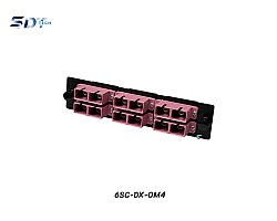 SNAP-IN Aluminum Plate 6SC Violet OM4 Duplex