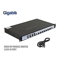 1.25G Fiber Switch SFP 16 Port + 2LAN/1000