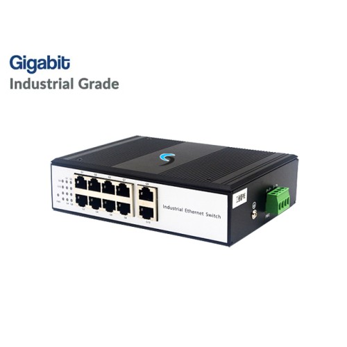 Gigabit Industrial Switch HUB 10 LAN 