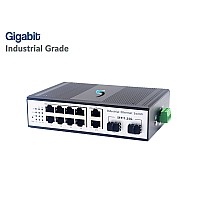 Gigabit Industrial Switch HUB 10 LAN + 2SFP