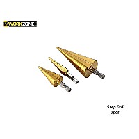 ดอกสว่านทรงเจดีย์ ขั้นบันได HSS Step Drill ชุด 3 ชิ้น ดอกสว่านทรงเจดีย์ ขั้นบันได HSS Step Drill ชุด 3 ชิ้น
