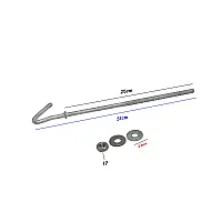ฮุกโบลท์ (hook Bolt) ขนาด 3/8″ ความยาว 10 นิ้ว