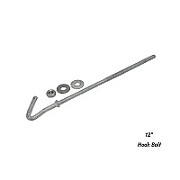 ฮุกโบลท์ (hook Bolt) ขนาด 3/8″ ความยาว 12 นิ้ว