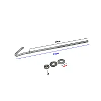 ฮุกโบลท์ (hook Bolt) ขนาด 3/8″ ความยาว 8 นิ้ว