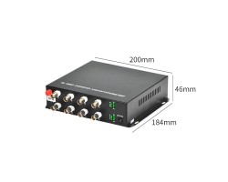 Fiber Optic Video Converter 8 Channel 1080p