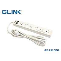 GLINK ปลั๊กไฟ 6 ช่อง รุ่น GLS-206 มาตรฐาน มอก. (5M)