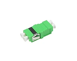 ตัวต่อหัวไฟเบอร์ LC-LC (APC) DX SM GREEN