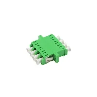 ตัวต่อหัวไฟเบอร์ LC-LC (APC) Quad SM GREEN