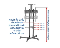 ขาตั้งทีวีพร้อมชั้นวาง BDEE รุ่น S9 ขนาด 32-65 นิ้ว