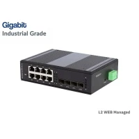 L2 Managed Gigabit IND Switch 8 Port + 4 SFP Port