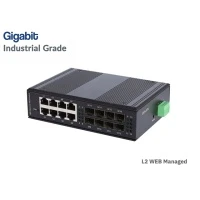 L2 Managed Gigabit IND Switch 8 Port + 8 SFP Port