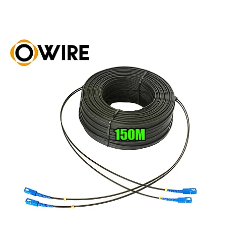 สายไฟเบอร์ออฟติก 2 Core SM เข้าหัว SC/UPC ยาว 150 เมตร