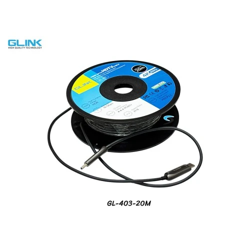 GLINK สาย HDMI ไฟเบอร์ออฟติก 4K@60Hz ยาว 20 เมตร