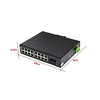 L2 Managed Gigabit IND PoE 16 Port + Uplink 2SFP