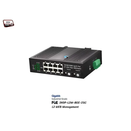 L2 Managed Gigabit IND PoE 8 Port + Uplink 2SC Module