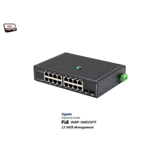 L2 Managed Gigabit IND PoE 16 Port + Uplink 2SFP