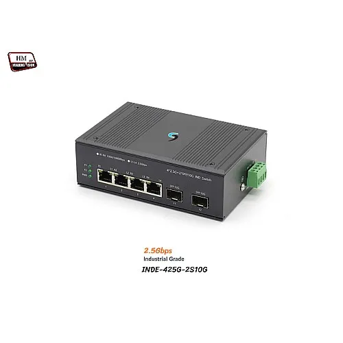 Industrial Switch 2.5G 4-Port + 2SFP 10G Port