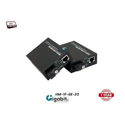 Gigabit Media SM BIDI 20KM รุ่น HM-1F-GE-20