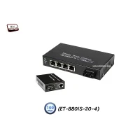 Media Converter 1X4 Port 10/100 Duplex 20KM
