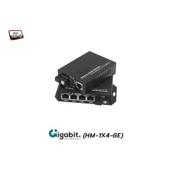 Gigabit Media Converter 1X4 Port SM BIDI 3KM