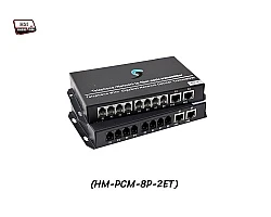 PCM Voice 8 Phone + 2 LAN 10/100 To Fiber Optic