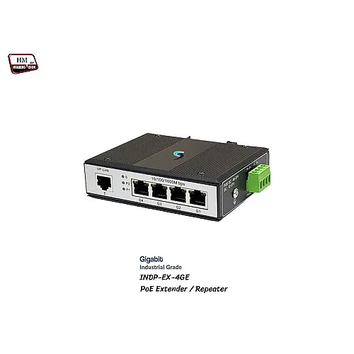 Gigabit Industrial PoE Extender IN1 OUT4