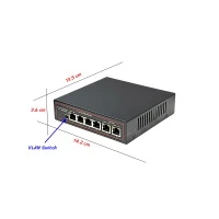 Gigabit PoE Switch 4 Port + 2 LAN GE Uplink