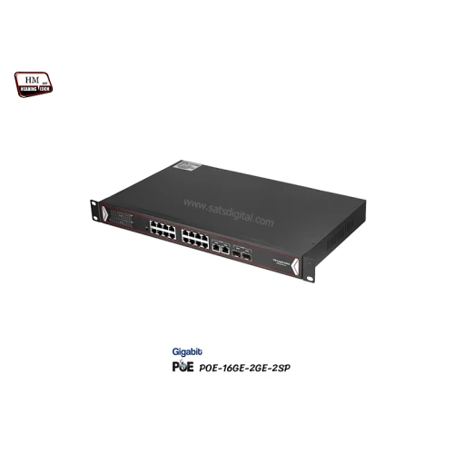 Gigabit PoE Switch 16GE POE + 2GE + 2 SFP (Rack)