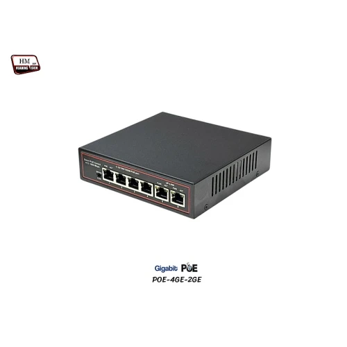 Gigabit PoE Switch 4 Port + 2 LAN GE Uplink