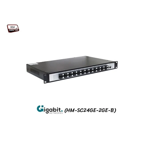 Gigabit Fiber Switch SC (B) 24 Port BIDI 3KM + 2GE