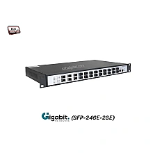 Gigabit FIBER SFP Switch 24 Port + 2 Gigabit Uplink