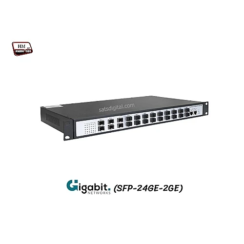 Gigabit FIBER SFP Switch 24 Port + 2 Gigabit Uplink
