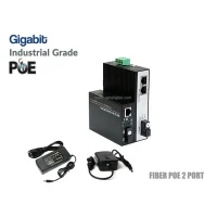 Gigabit Industrial PoE Fiber Switch 1X2 Port 20KM