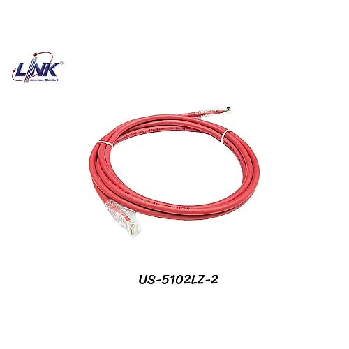 สายแลน Cat6 สำเร็จรูป 2 เมตร สีแดง LINK รุ่น US-5102LZ-2