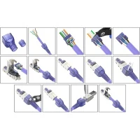 หัวแลน CAT7 FTP สำหรับสายแบบมีชีลด์ (ถอดได้)