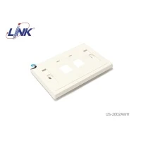 หน้ากากบล็อก 2X4 แลน 2 ช่อง LINK รุ่น US-2002AWH