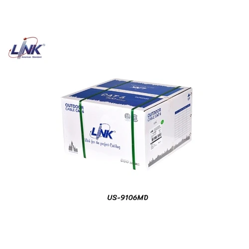 LINK สายแลน CAT6 23AWG มีสลิง รุ่น US-9106MD (305M)
