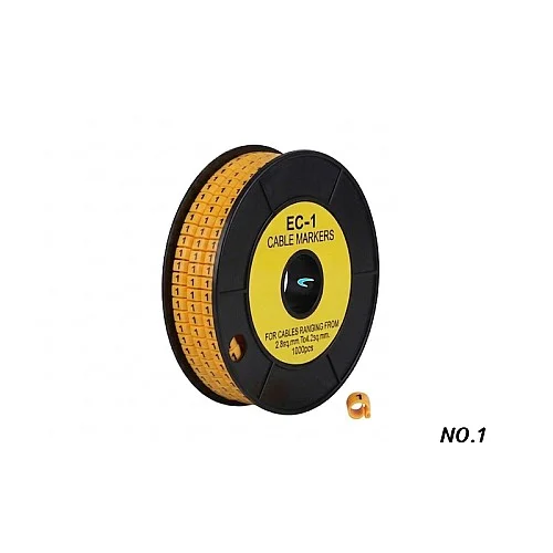 Cable Maker EC-1 (NO.1) ตัวมาร์คสายไฟ สายแลน สายโทรศัพท์ (1000 ชิ้น)