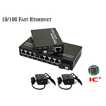 Media Converter 1X8 Port 10/100 BIDI 20KM