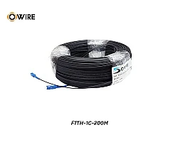 สายไฟเบอร์ออฟติก 1 Core SM เข้าหัว SC/UPC ยาว 200 เมตร