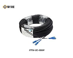สายไฟเบอร์ออฟติก 2 Core SM เข้าหัว SC/UPC ยาว 100 เมตร