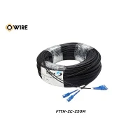 สายไฟเบอร์ออฟติก 2 Core SM เข้าหัว SC/UPC ยาว 250 เมตร
