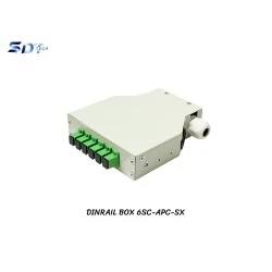 DIN Rail Terminal Box SC/APC Indoor 6 Core